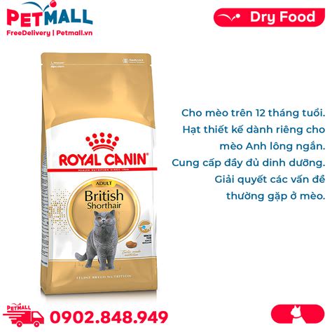 Thức ăn Mèo Royal Canin British Shorthair Adult 2kg Petmall 2022