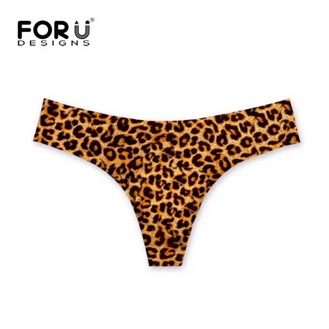 Forudesigns Leopard Women Sexy Seamless Underwear Womens Panties G String Womens Briefs