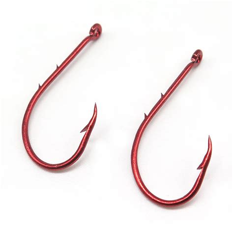 Buy 200pcslot Double Barb Fishing Hook Fishhook Red