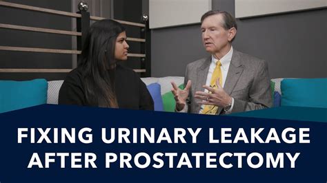 Fixing Urinary Leakage After Prostate Cancer Surgery Ask A Prostate Expert Mark Scholz Md