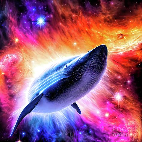 Space Wale Digital Art By Elisabeth Lucas Fine Art America