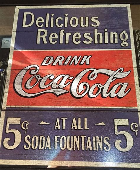 Metal Sign Coca Cola Drink Soda Fountains Quality Wall Poster Usa Made
