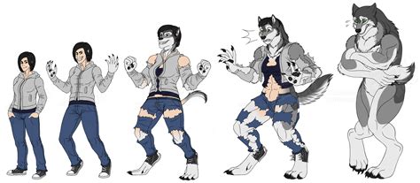 clumsy werewolf transformation commission by carolzilla on deviantart werewolf furry tf