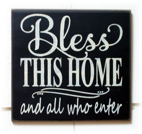 Bless This Home And All Who Enter Wood Sign By Woodsignsbypatti