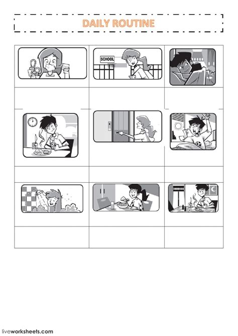 Daily Routines Interactive Worksheet