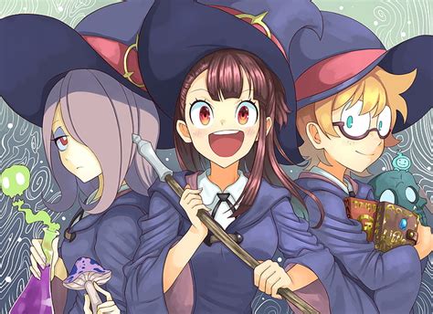 Anime Little Witch Academia Atsuko Kagari Lotte Yanson Sucy