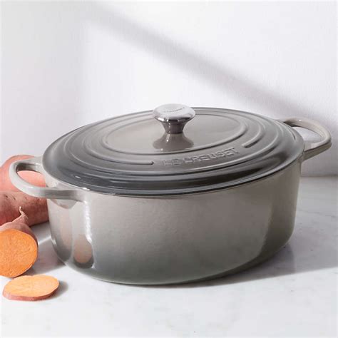 Le Creuset Signature Oyster Qt Oval Dutch Oven Reviews Crate