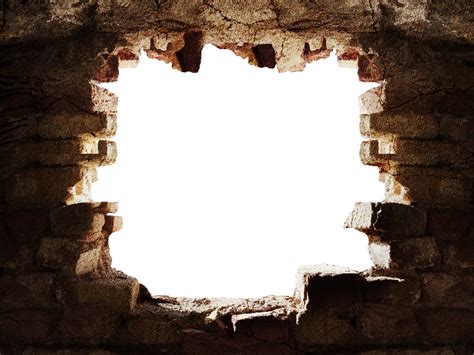753 transparent png illustrations and cipart matching brick wall. Broken Stone Wall With Hole PNG Background | Old photo ...