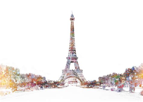 Eiffel Tower Color Splash Wall Mural And Photo Wallpaper Photowall