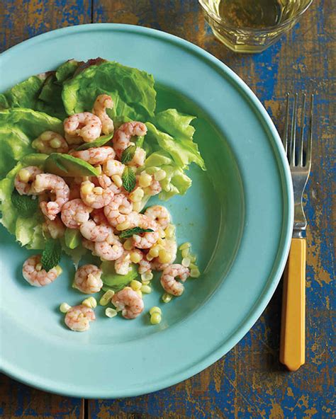 Mar 28, 2019 · shrimp salad dressing. Shrimp and Corn Salad in Bibb Lettuce Cups Recipe | Martha ...