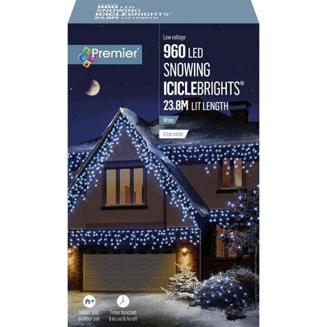 Premier 960 Led Snowing Icicle Brights White Garden Store Online
