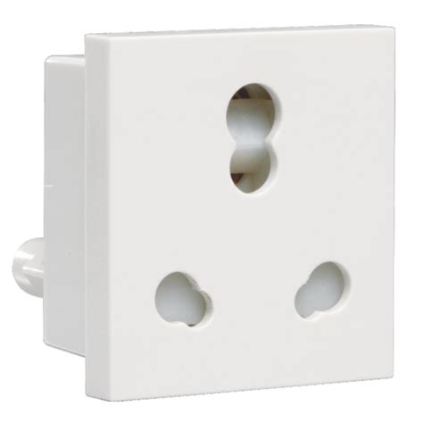 Havells Crabtree Athena 6a 16a Three Pin Combined Shutter Socket White