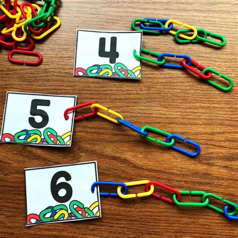 Representing Numbers Using Links Kindergarten Math Activities