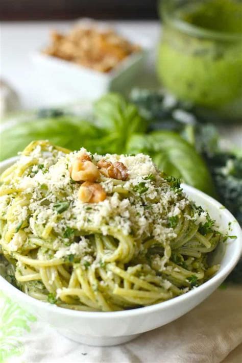 For many microwave oven owners, the most adventurous cooking from scratch they'll ever do is microwave egg poaching. Walnut Kale Basil Pesto Over Pasta in 2020 | Recipes ...