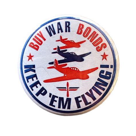 Buy War Bonds Keepem Flying Ww2 Victory Pin Wwii Reproduction Etsy