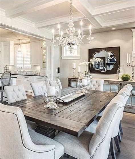 However, simple does not mean plain, and this is a room where you can take some stylistic liberties. Elegant Farmhouse Dining Room Decor | Dining room table ...