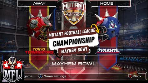 Mutant Football League The Mayhem Bowl Terminators Vs Tyrants Youtube