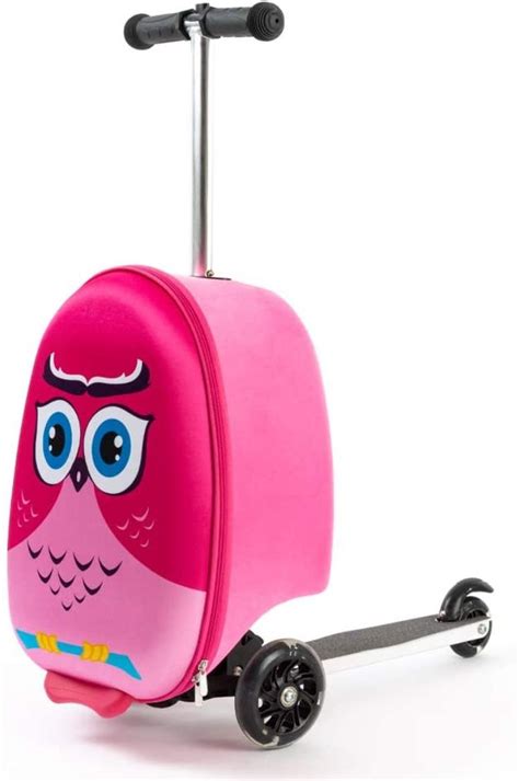 Kiddietotes Lightweight Carry On Scooter Suitcase For Girls Kids
