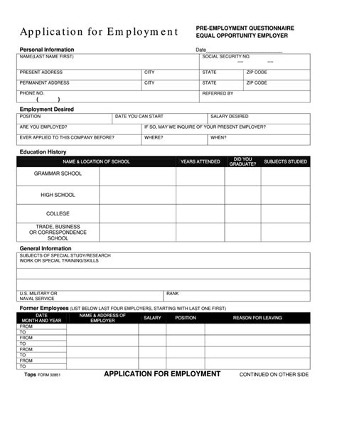 Tops Forms 32851 Printable Fill Online Printable Fillable Blank