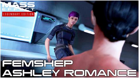 Mass Effect Legendary Edition Femshep And Ashley Williams Romance Youtube