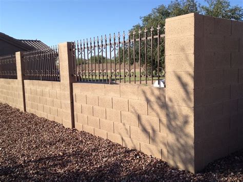 cinder block fence - Google Search | Fence design, Fence wall design