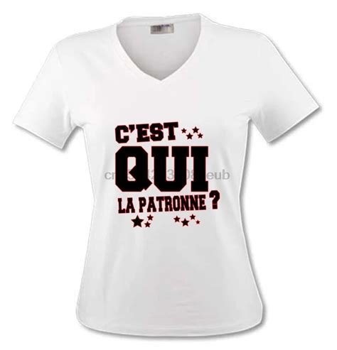 T Shirt Femme C Est Qui La Patronne Humour Du S Au Xl Aliexpress