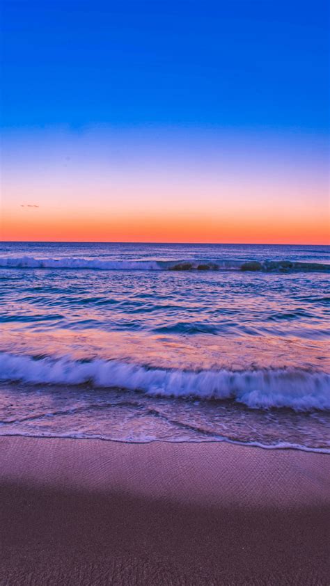 Download 1440x2560 Wallpaper Adorable View Sunset Beach Qhd Samsung