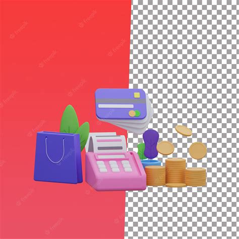 Premium PSD | Online shopping pay credit card 3d rendering