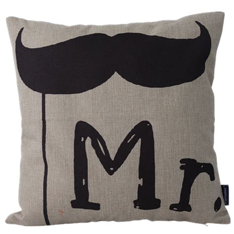 Buy Mr Dolphineshow Lovers T Cotton Linen Square Mr Mustache