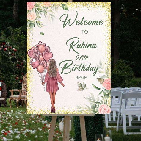 Personalised Birthday Party Welcome Board Birthday Sign Board