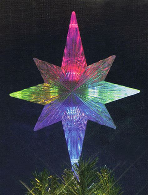 11 Lighted Led Color Changing Star Christmas Tree Topper Multi