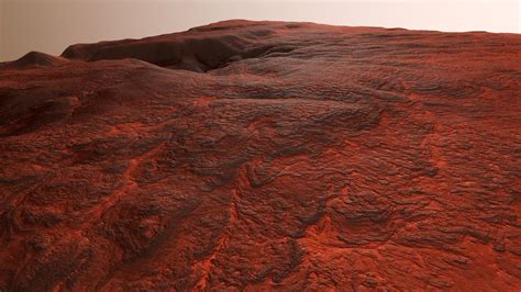 3d Model Mars Planet Surface Mountain Terrain Landscape Desert Pbr 06