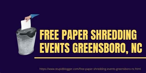 Free Paper Shredding Events In Greensboro Nc In 2023