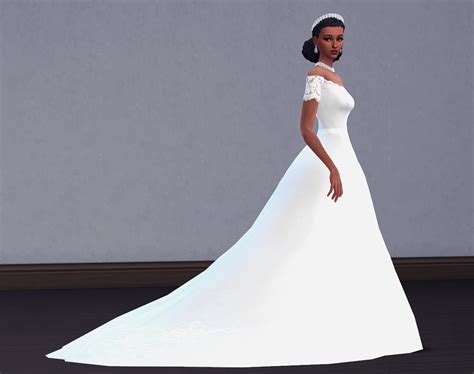 Amina Wedding Dress Sims 4 Wedding Dress Wedding Dresses Sims 4 Dresses
