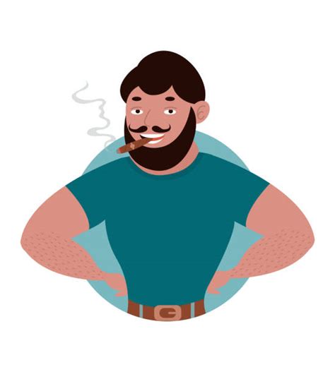 Clip Art Of Men Smoking Cigars Illustrations Royalty Free Vector