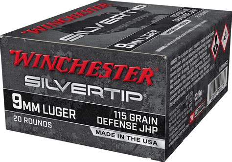 Winchester Silvertip 9mm Luger 115gr Jhp Defense 20rd Box W9mmst