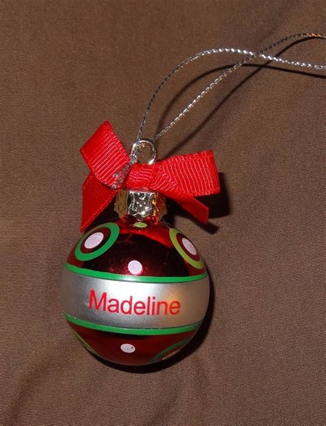 Ganz Personalized Name Christmas Holiday Mini Ball Snowman Ornament