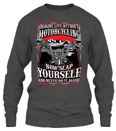 Imagine Life Without Motorcycling Front Print Skullsociety