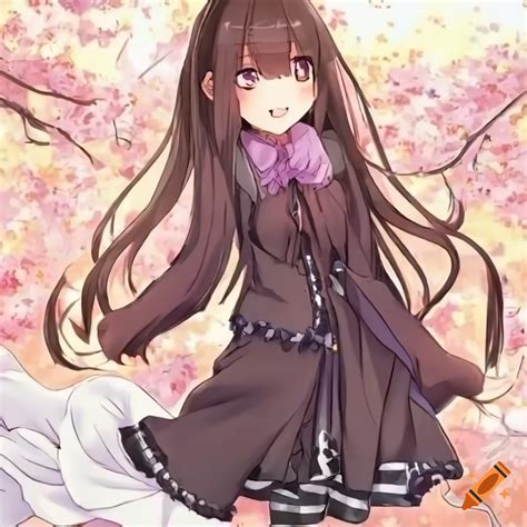 Cute Japanese Anime Girl With Long Hair And A Shy Smile On Craiyon