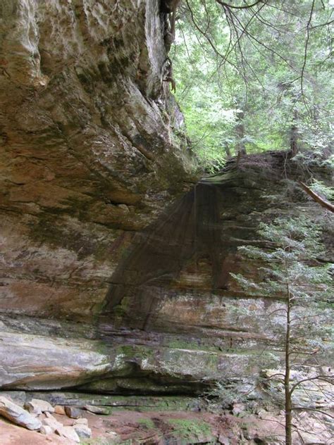 In some areas adjoining the hocking state forest. Hocking Hills State Park
