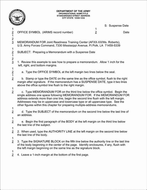 Army Memorandum For Record Template Best Of How To Write Memorandums