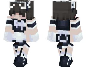 Vroid Maid Outfit Texture Maid Girl Minecraft Skin Khadrismat