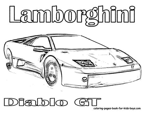 Exotic Car Printable Coloring Pages