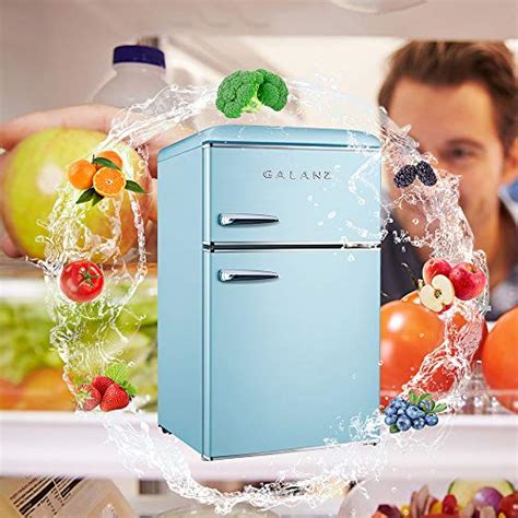 Galanz Glr Tbeer Retro Compact Refrigerator With Freezer Mini Fridge