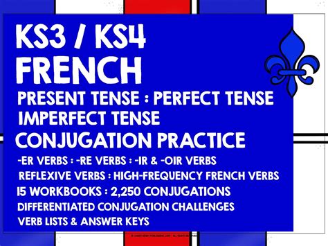 French Conjugation Practice Present Perfect Imperfect Tenses Teaching