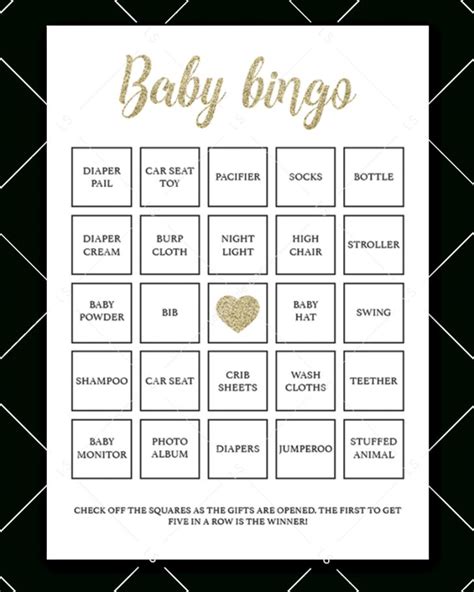 Free Printable Baby Bingo Cards Blank Printable Bingo Cards