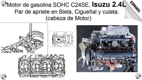 Isuzu Motor C24SE 2 4L par de apriete tornillos cojinete de cigueñal