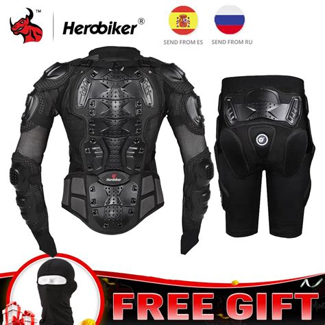Herobiker Motorcycle Jackets Men Women Turtle Full Body Armor Protection Jackets Motocross
