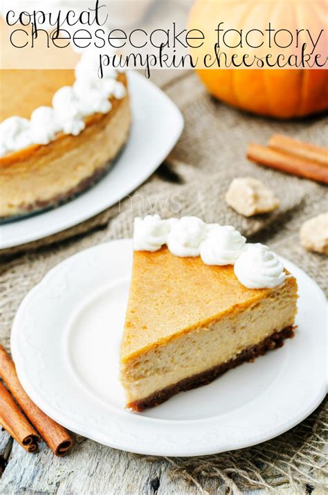 I'm not a big cheesecake fan, but when fall comes around i always long for cheesecake factory's pumpkin cheesecake. Copycat Cheesecake Factory Pumpkin Cheesecake Recipe