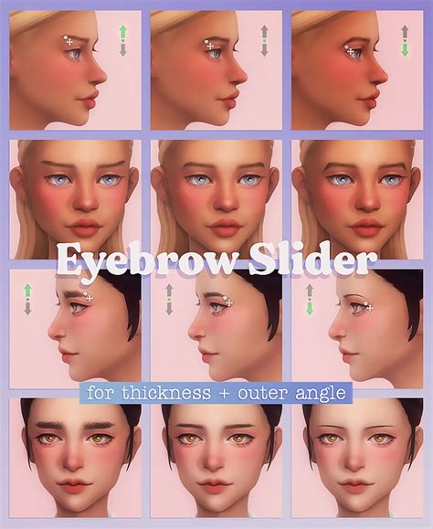 Eyebrow Slider Miiko Sims 4 Cc Eyes The Sims 4 Skin Sims 4 Cc Makeup